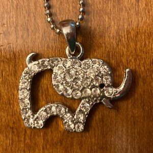 Silver Elephant Necklace